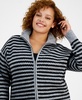 Trendy Plus Size Mock-Neck Zippered Sweater