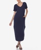 Women's Short Sleeve V-Neck Maxi Dress