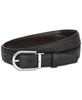 Horseshoe Buckle Reversible Leather Belt