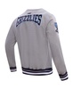 Men's Heather Gray Memphis Grizzlies Crest Emblem Pullover Sweatshirt