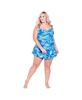 Plus Size Swim Print Skirt