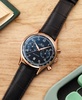 Men's Swiss Automatic Chronograph Multifort Brown Leather Strap Watch 42mm