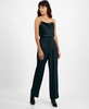 Women's Satin High Rise Pleat-Front Wide Leg Pants, Created for Macy's