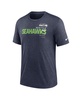 Men's Heather Navy Seattle Seahawks Team Tri-Blend T-shirt