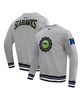 Men's Heather Gray Seattle Seahawks Crest Emblem Pullover Sweatshirt