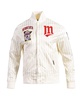 Men's Cream Minnesota Twins Cooperstown Collection Pinstripe Retro Classic Satin Full-Snap Jacket