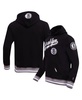 Men's Black Brooklyn Nets Script Tail Pullover Hoodie