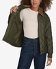 Women's Diamond Quilted Bomber with Corduroy Collar