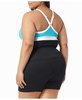 Plus Size Flex Ribbed Tankini Top