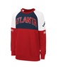 Women's Red, Navy Atlanta Braves Baseline Raglan Pullover Sweatshirt