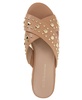 Women's Gladda Studded Flatform Raffia Slip-On Crossband Wedge Sandals