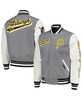 Men's Heather Gray Pittsburgh Pirates Script Tail Wool Full-Zip Varity Jacket