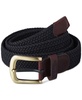 Men's Stretch Webbing Belt with Faux-Leather Trim