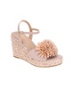 Women's Erika Raffia Flower Wedge Sandals