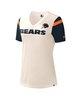 Women's Cream Chicago Bears Kick Start V-Neck T-shirt