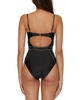 Women's Color Sheen Corset-Seamed One-Piece Swimsuit