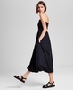 Women's Strapless Mixed Media Bubble-Hem Midi Dress, Exclusively at Macy's