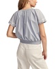 Women's Embroidered Flutter-Sleeve Top