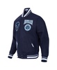 Men's Navy Howard Bison Crest Wool Full-Zip Jacket