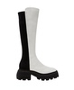 Women's The Geli Combat Lug Sole Knee High Stretch Boots