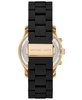 Women's Runway Quartz Chronograph Gold-Tone Stainless Steel and Black Silicone Watch 38mm