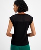 Women's Crewneck Cap-Sleeve Blouse, Created for Macy's