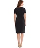 Petite Solid Bow-Neck Short-Sleeve Sheath Dress