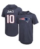 Men's Threads Mac Jones Navy New England Patriots Player Name and Number Tri-Blend Hoodie T-shirt