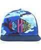 Men's Blue, Camo Across the Board Snapback Hat