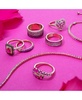 Strawberry Layer Cake Ruby (7/8 ct. t.w.) & Pink Sapphire (2 ct. t.w.) Link Bracelet in 14k Rose Gold