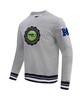 Men's Heather Gray Seattle Seahawks Crest Emblem Pullover Sweatshirt