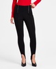 Women's Ponte Stirrup Front-Zip Leggings, Exclusively at Macy's