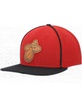 Men's Red, Black Miami Heat Heritage Leather Patch Snapback Hat