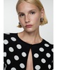 Women's Polka-Dot Knitted Cardigan Sweater