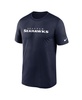 Men's College Navy Seattle Seahawks Legend Wordmark Performance T-shirt