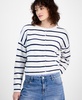 Women's Striped Button Front Cardigan