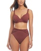 Women's Ring-Strap Draped Bikini Top & Ring-Front High-Waisted Bottoms