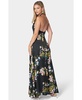 Women's Print Satin Pleat Maxi Dress