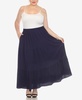 Plus Size Pleated Tiered Maxi Skirt