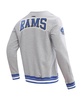 Men's Heather Gray Los Angeles Rams Crest Emblem Pullover Sweatshirt