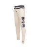 Men's Cream Brooklyn Nets Retro Classic Fleece Sweatpants