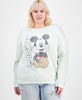 Trendy Plus Size Mickey Mouse Faded Print Sweatshirt