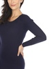 Women's Long Sleeve Rib Midi Sweater Dress