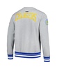 Men's Heather Gray Los Angeles Chargers Crest Emblem Pullover Sweatshirt