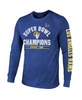 Men's Threads Royal Los Angeles Rams 2-Time Super Bowl Champions Always Champs Tri-Blend Long Sleeve T-shirt