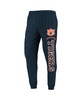 Men's Navy, Charcoal Auburn Tigers Meter Long Sleeve Hoodie T-shirt and Jogger Pants Set