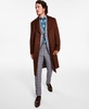 Men's Classic-Fit Medium Weight Solid Wool Blend Overcoats