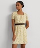 Women's Floral Georgette Puff-Sleeve Dress