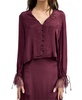 Women's Cover Lace-Cuff Collared Blouse