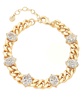 Clear Cubic Zirconia Station Bracelet